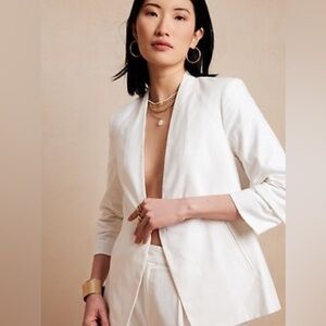 Banana Republic linen/cotton blend minimalist style blazer